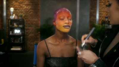 You need to use translucent powder
to keep the vibrancy. - Glow Up: Britain's Next Make-Up Star