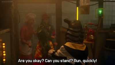 You okay? Get up, hurry. Run. - Ultraman Geed the Movie: Connect! The Wishes!!