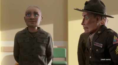 You puny maggots need me
to break you into men... - The Shivering Truth