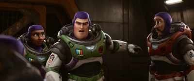 You push this button,
then you go out
the front door, - Lightyear