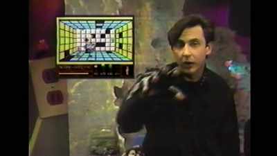 < You’re viewing a pseudo 3-D space
with a ball bouncing around... - The Power of Glove