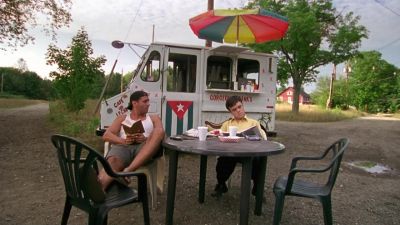 You said you weren't going to talk to me if I sat here - The Station Agent