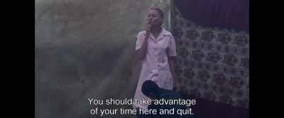 You should take advantage
of your time here and quit. - Monos