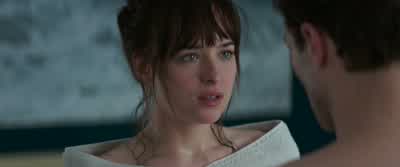 Do you trust meStay hereHold out your wristsBREATHING HEAVILYHold them thereYou understandTell me you understandI won't move my armsGood girlMOANINGGIGGLESStay stillOkayMOANINGEXHALES SHARPLYSay yesTo whatTo being mine - Fifty Shades of Grey