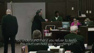 You understand that
if you refuse to testify - Alice is Still Dead