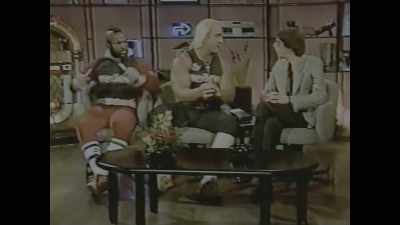 -You wanna step outside?
-[crowd cheering] - Mr. McMahon