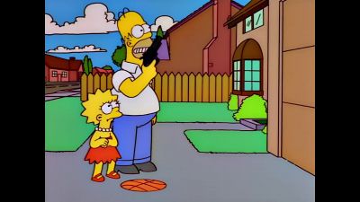 -You want me to get the cat down?
-No, thanks. - The Simpsons