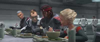 You want to sit with us?
That's never happened before. - Star Wars: The Bad Batch