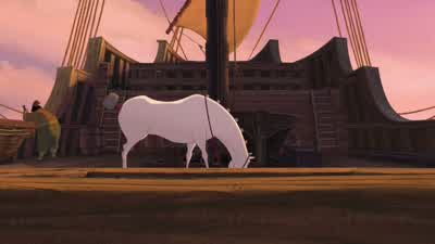 Hey AltivoAltivoYou want a nice apple Come and get itHooves Clattering You have to do a trick for me firstHuh SputteringAll you have to do is find a pry barA long piece of iron with a hooky thing at the end YeahMiguel you're talking to a horse Hooves - The Road to El Dorado