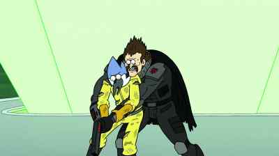 YOU WERE THE WORST TEACHER.
                   [ GRUNTING ] - Regular Show: The Movie