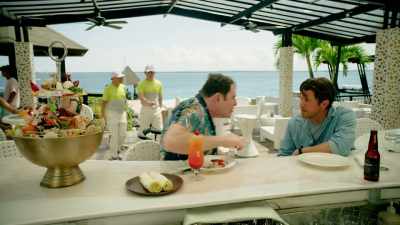 - You-- what?
- Hey, you know what? - Almost Paradise