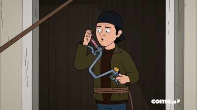 - You will die!
- I know you love pie! - Corner Gas Animated