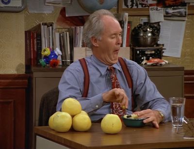 YOU WOULDN'T BELIEVE
            HOW DELICIOUS
            THIS GRAPEFRUIT IS. - 3rd Rock from the Sun