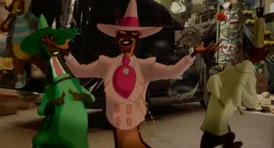 You wouldn't have any idea where the rabbit might be Mr ValiantHave you tried Walla Walla CucamongaI hear Kokomo's very nice this time of the yearI'm surprised you're not more cooperative Mr ValiantA human has been murdered by a ToonDon't you appreciate - Who Framed Roger Rabbit