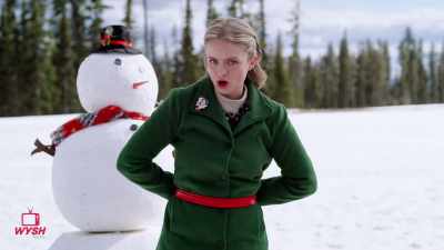 You wrap the resistance band - Snowy with a Chance of Christmas