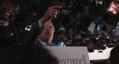 - You, you. Stand up. What does this say?
- "Mitch McConnell." - Here Today