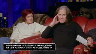 You'd be dead before
a [bleep] 18,000 years. - The Osbournes Want to Believe