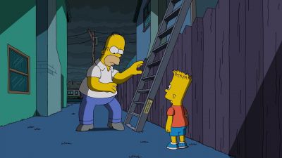 You'll have to climb it boy I'm a little scared - The Simpsons