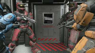 'You'll have to use the side
airlock, rear doors are busted.' - Red vs. Blue: Restoration