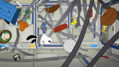 You'll need to clear the jam
to move the space station - Snoopy in Space