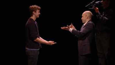 Your attention's on the wrong side.
It's a very well-known technique. - Derren Brown: Miracle