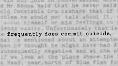 Your brother committed suicide." - Never Let Him Go