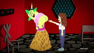 ♪ Your butt crack looks
so nice and sweet ♪
Oh. - JJ Villard's Fairy Tales