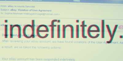 Your eBay account has been
suspended indefinitely. - Girlboss