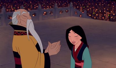 With all due respect Your ExcellencyI think I've been away from home long enoughThen take thisso your family will know what you have done for meAnd thisso the world will know what you have done for China - Mulan