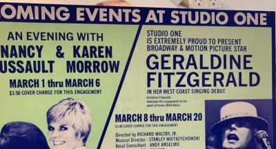 Your opening night,
you wanted to have - Studio One Forever