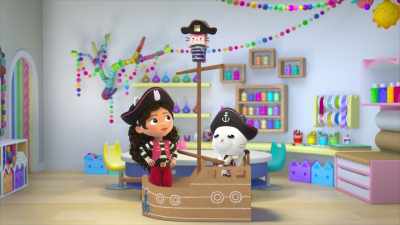 Your pirate ship isn't done yet.
It still needs a sail. - Gabby's Dollhouse