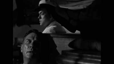 Your shot sweeps left with it,
mano a mano. - The Eyes of Orson Welles