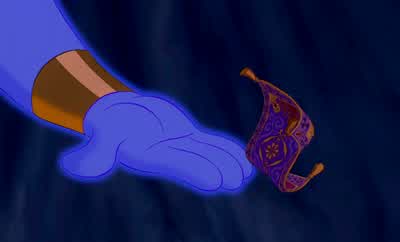 Say you're a lot smaller than my last masterEither that or I'm gettin' biggerLook at me from the side Do I look different to you - Aladdin