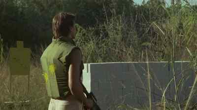 You're a perfect target.
Zigzag. Use your body. - Band of the Hand
