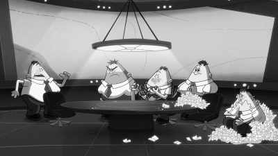 -You're all plotting against me!
-Stop being paranoid, Paranoid Krupp! - The Epic Tales of Captain Underpants