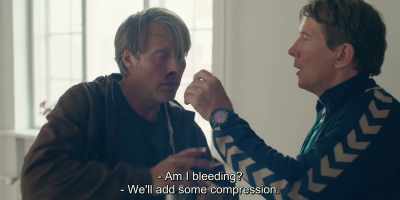 You're bleeding a bit.
Yeah, there it is. - Another Round