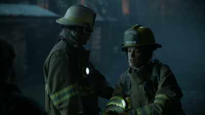 You're bleeding?
What? No, no. - Fire Country