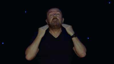 You're covered in shit, there's screaming. - Ricky Gervais: Humanity
