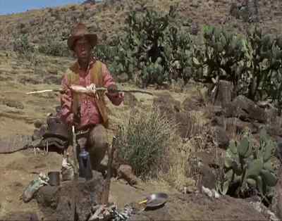 - You're eating my rabbit.
- What you doing out here? - Buck and the Preacher
