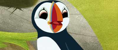 You're fast, Marvin.
Could you stay
and help us to dig? - Puffin Rock and the New Friends