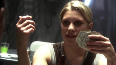 You're folding with three up - Battlestar Galactica