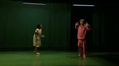 - You're making no...
- You shouldn't be asking him anything! - National Theatre Live: Nye