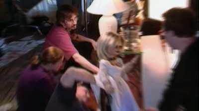You're sandwiched
under a desk, - Living with Chucky