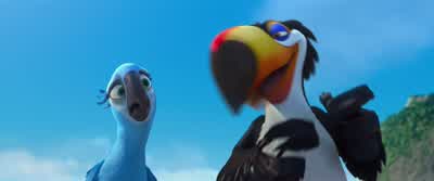 You're sure you're up for thisYeah yeah l meanit's not like we're just hurling ourselves off a mountain or somethingRightActually that was pretty much my entire planWhatDon't worry Blu it's in your DNAAnd if our featherless friends can do it how hard can - Rio