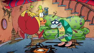 You're telling me
that the key to getting us home - Rocko's Modern Life: Static Cling