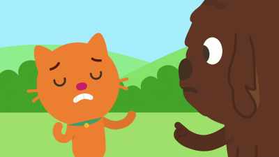 You're too muddy to play tag.
That mud will get everywhere. - Sago Mini Friends