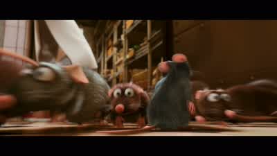 Hey... You're... You're stealing food? How could you? I thought you were my friend! I trusted you! G - Ratatouille