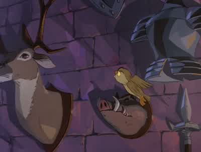 Say say I knowYou've got him under a spell MarvinYou're a magician The name is MerlinAnd I happen to be the world's most powerful wizardCome off it manGadzooks All right I shall demonstrateHigitus figitus migitus mowind and snow swirl and blow - The Sword in the Stone
