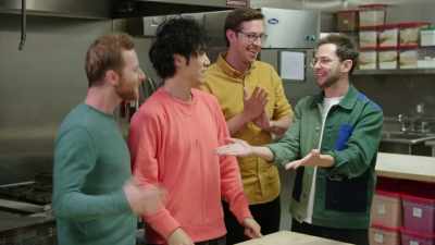 [Zach] Turned a crazy thing
into a winning thing,
crab cake donut. - No Recipe Road Trip With the Try Guys