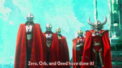 Zero, orb and geed did it. - Ultraman Geed the Movie: Connect! The Wishes!!